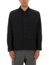 Lemaire Black Wadded Facing Jacket In Black