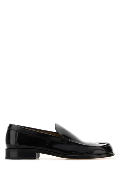 Lemaire Men Black Leather Loafers