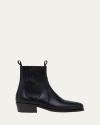 Lemaire Black Vegetable-tanned Chelsea Boots In Black
