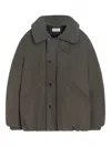 Lemaire Puffer Blouson With High Collar And Pockets In Gray