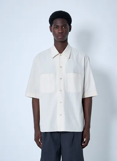 Lemaire Men Convertible Shirt In Neutral
