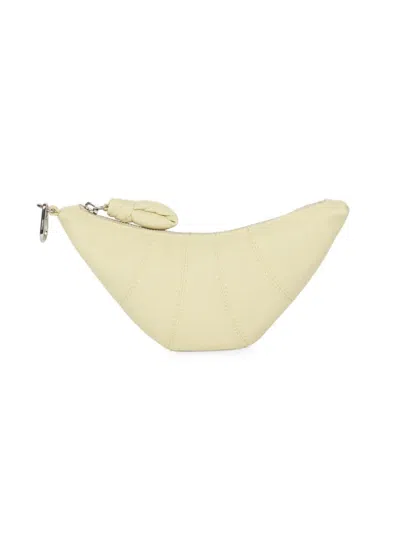 Lemaire Men's Croissant Coin Purse Necklace In Dusty Yellow