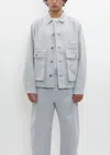 Lemaire Denim Boxy Jacket In Snowy Blue Grey