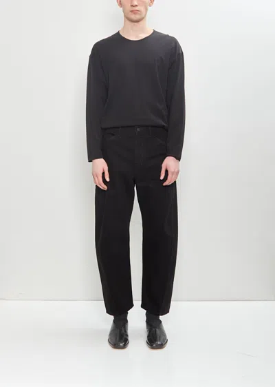 Lemaire Denim Twisted Workwear Pants In Black