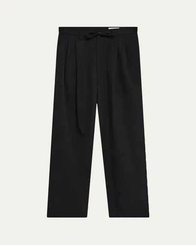 LEMAIRE MEN'S DRAWSTRING PLEATED PANTS