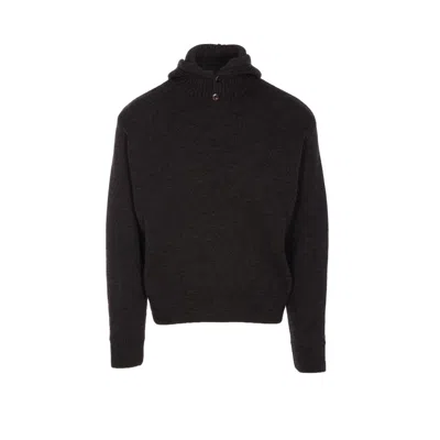 Lemaire Men Hooded Sweater In Black