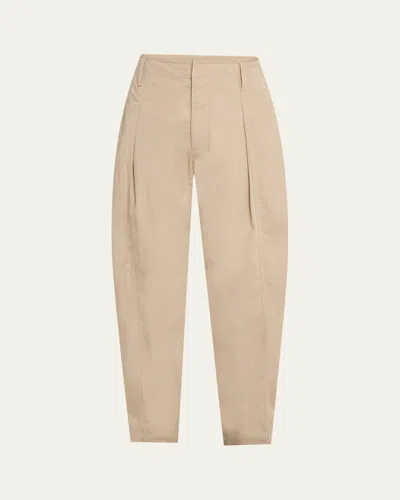 Lemaire Men's Maxi Pleated Twill Pants In Pink