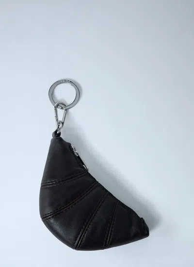 Lemaire Men Mini Croissant Keyring In Brown