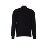 Lemaire Crewneck Mock Sweater Ribbed Cuffs In Black