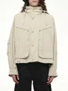 Lemaire Men's Parachute Blouson Bomber Jacket In Brown