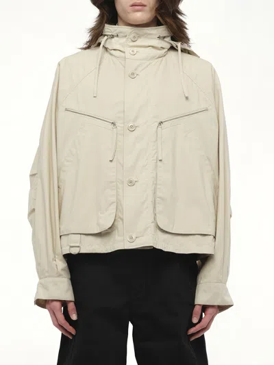 Lemaire Men's Parachute Blouson Bomber Jacket In Brown
