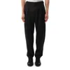 Lemaire Front Pleated Tapered Trousers In Black