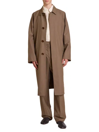Lemaire Men's Raglan Wool-blend Suit Coat In Brown