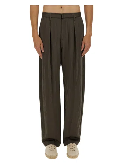 LEMAIRE MEN'S RELAXED PANTS WITH BELT