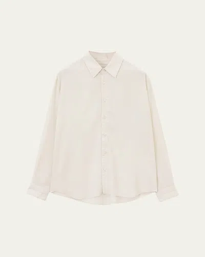 Lemaire Men's Relaxed Sport Shirt In Cream