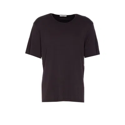 Lemaire Men Rib U Neck T-shirt In Black