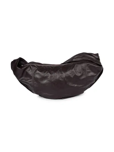 Lemaire Men's Scarf Leather Bag In Black