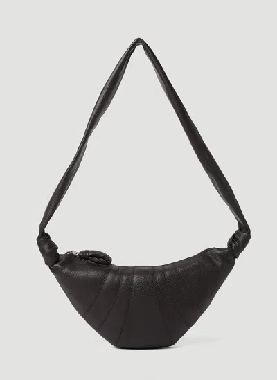 Lemaire Men Small Croissant Shoulder Bag In White