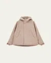 Lemaire Men's Soft Technical Parka In Latte Coffee