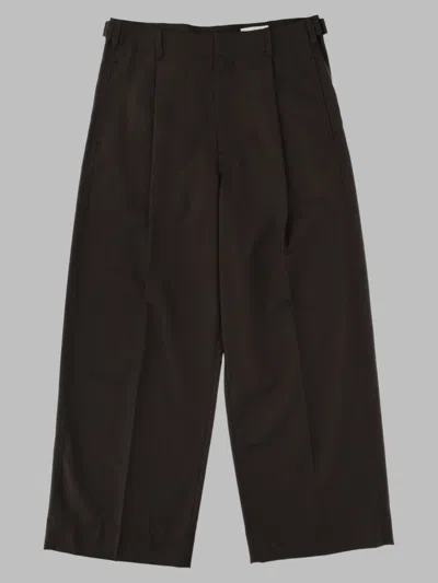 Lemaire Men's Tailored Trousers With Relaxed Straight Fit In Brown