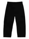 Lemaire Black Denim Wide-leg Jeans In Black