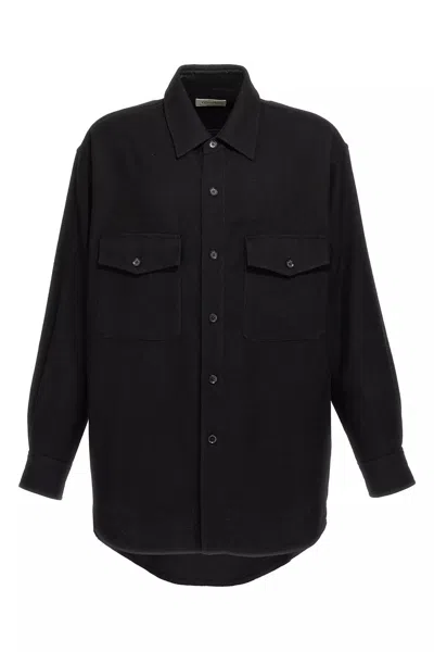 Lemaire 'double Poches Overshirt' Chemise In Black