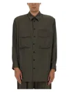 Lemaire Relaxed Fit Utility Overshirt In Gray