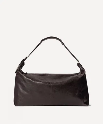 Lemaire Mens Berlingot 72h Weekend Leather Bag In Brown