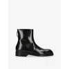 Lemaire Men Leather Ankle Boots In Black