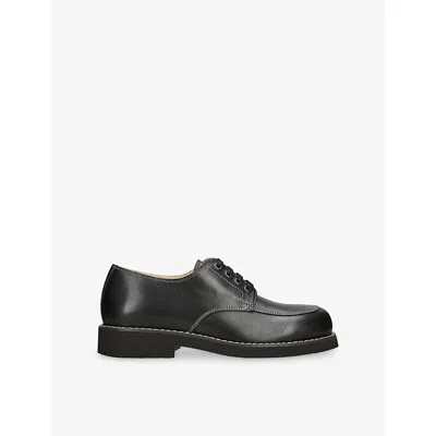 Lemaire Mens Black Stitch Leather Derby Shoes Eur 42 / 8 Uk