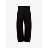 Lemaire Belted Straight-leg Pants In Black