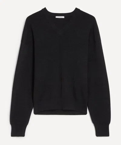 Lemaire Mens Boxy V-neck Jumper In Gray