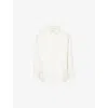 Lemaire Mens Contrast-stitch Oversized Cotton-twill Shirt Creamy White In Creamy White
