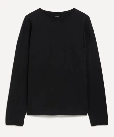 Lemaire Black Cotton-linen Jumper