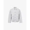 Lemaire Oversized Overshirt In Snowy Blue Grey