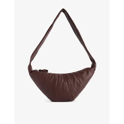 Lemaire Mens  Croissant Medium Leather Cross-body Bag In Roasted Pecan