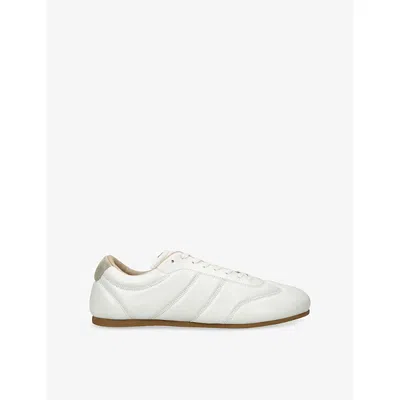 LEMAIRE MENS WHITE SOFT RUNNER LEATHER TRAINERS EUR 43 / 9 UK