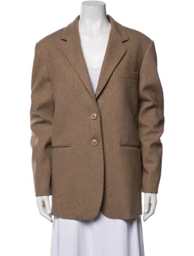 Pre-owned Lemaire Merino Wool Blazer In Brown