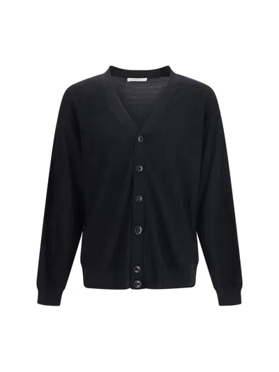 Lemaire Merino Wool Blend Cardigan In Black