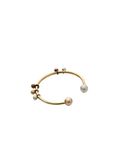 Lemaire Metal Ball Bracelet In Yellow