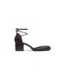 Lemaire Micro Ballerina Leather-trimmed Ruched Velvet Pumps In Dark Chocolate