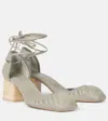 Lemaire Micro Ballerina 55 Leather Pumps In Grey