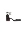 Lemaire Micro Ballerina Leather-trimmed Ruched Velvet Pumps In Brown