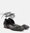 Lemaire Micro Ballerina Leather Flats In Multi