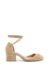 Lemaire Micro Ballerina Leather Pumps In Brown