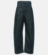Lemaire Indigo Twisted Belted Jeans In Blue