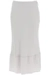 Lemaire Semi-sheer A-line Midi Skirt In Cloud Grey (grey)