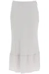 Lemaire Semi-sheer A-line Midi Skirt In Grey