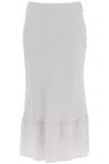 Lemaire Semi-sheer A-line Midi Skirt In Grey