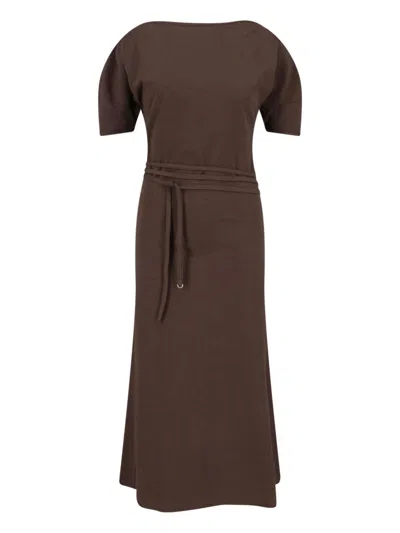 Lemaire Midi Dress In Brown